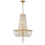 Arcadia Foyer Chandelier - Antique Gold / Hand-Cut Crystal