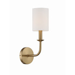 Bailey Wall Sconce - Aged Brass / White