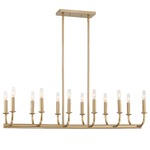 Bailey Linear Chandelier - Aged Brass