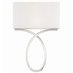 Brinkley Wall Sconce - Polished Nickel / White
