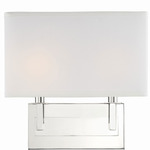 Durham Wall Sconce - Polished Nickel / White