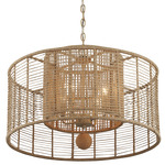 Jayna Chandelier - Burnished Silver / Natural