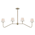 Keenan Linear Chandelier - Vibrant Gold / White