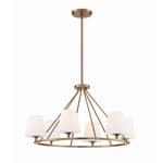 Keenan Round Chandelier - Vibrant Gold / White