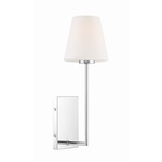 Lena Wall Sconce - Polished Chrome / White