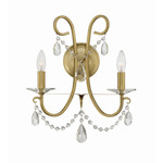 Othello Wall Sconce - Vibrant Gold / Hand-Cut Crystal