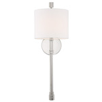 Rachel Wall Sconce - Polished Nickel / White