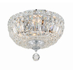 Rosyln Semi Flush Ceiling Light - Polished Chrome / Hand-Cut Crystal