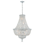 Rosyln Chandelier - Polished Chrome / Hand-Cut Crystal