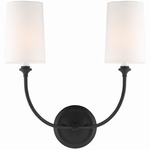 Sylvan Double Wall Sconce - Black Forged