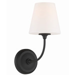Sylvan Wall Sconce - Black Forged / White