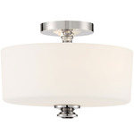 Travis Semi Flush Ceiling Light - Polished Nickel