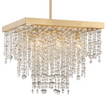 Winham Square Chandelier - Antique Gold / Hand-Cut Crystal