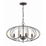 Zucca Chandelier - English Bronze