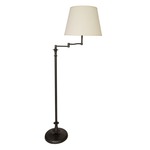 Randolph Swing Arm Floor Lamp - Oil Rubbed Bronze / Natural