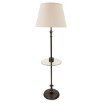 Randolph Floor Lamp with Table - Oil Rubbed Bronze / Natural