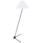 Victory Shade Floor Lamp - Black / White Linen