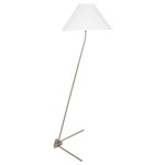 Victory Shade Floor Lamp - Champagne / White Linen