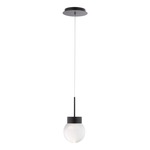 Double Bubble Pendant - Black / Clear