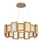 Fury Round Chandelier - Aged Brass / Opal