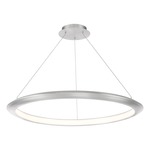 The Ring Chandelier - Brushed Aluminum / White