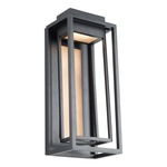 Dorne Outdoor Wall Sconce - Dark Sky - Black / Aged Brass