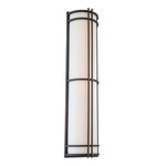 Skyscraper Outdoor Wall Sconce - Bronze / White