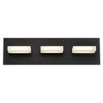 Olson LED Bathroom Vanity Light - Black / Frosted