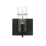 Pista Wall Sconce - Black / Clear