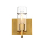 Pista Wall Sconce - Gold / Clear
