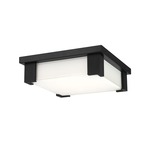 Thornhill Outdoor Semi Flush Ceiling Light - Black / White