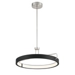 Pemberton Pendant/Semi Flush Mount - Satin Nickel / Matte Black