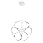 Glenview Pendant - Chrome / White