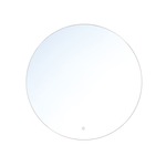 Round Mirror with Backlight - White