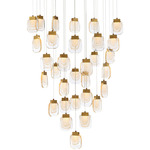 Paget Chandelier - Gold / Clear