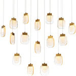 Paget Oval Chandelier - Gold / Clear