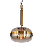 Nottingham Pendant - Brass / Amber