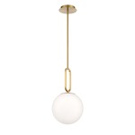 Prospect Pendant - Gold / Opal White