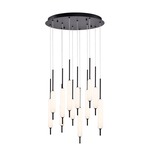 Cumberland Round Chandelier - Black / White