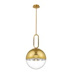 Prospect Round Pendant - Gold / Clear