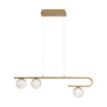 Phillimore Pendant - Brushed Gold / Clear