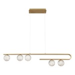 Phillimore Pendant - Brushed Gold / Clear