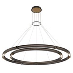 Admiral Round Chandelier - Matte Black / Gold