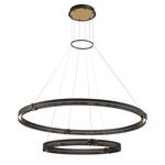 Admiral Round Chandelier - Matte Black / Gold