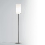 CPL Floor Lamp with Cylindrical Shade - Chrome / Opal White