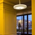 Equilibre Semi Flush Ceiling Light - Matte White