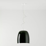 Notte LED Pendant - Glossy Black Outside/ White Inside
