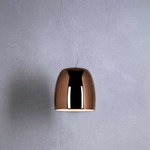 Notte LED Pendant - Copper Outside/White Inside
