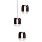 Gong Square 5S Multi Light Pendant - Anodized Aluminum / Black