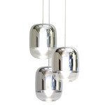 Gong Square 5S Multi Light Pendant - Anodized Aluminum / Silver